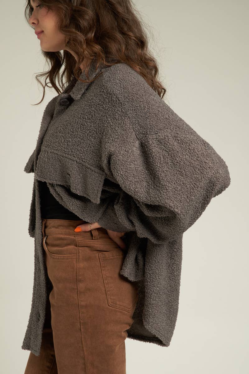 En Crème - Vente Veste – femme - Veste en fourrure oversize13