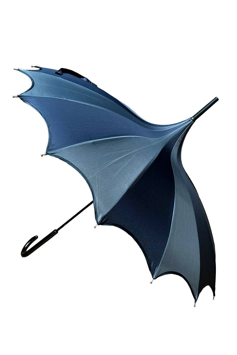 vampirefreaks - Wholesale Umbrella - Unisex - Batwing Pagoda Umbrella [BLACK/GRAY STRIPED]1