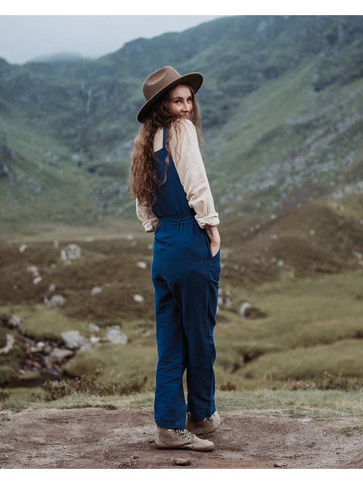 Hemp & Hope - Vente Salopette – femme - Salopette en chanvre Tama - Bleu7