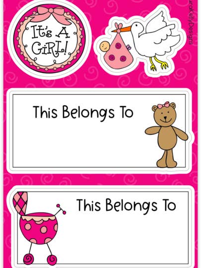 Stickerbogen - Baby Mädchen für den Großhandel von Laura Kelly Stickers