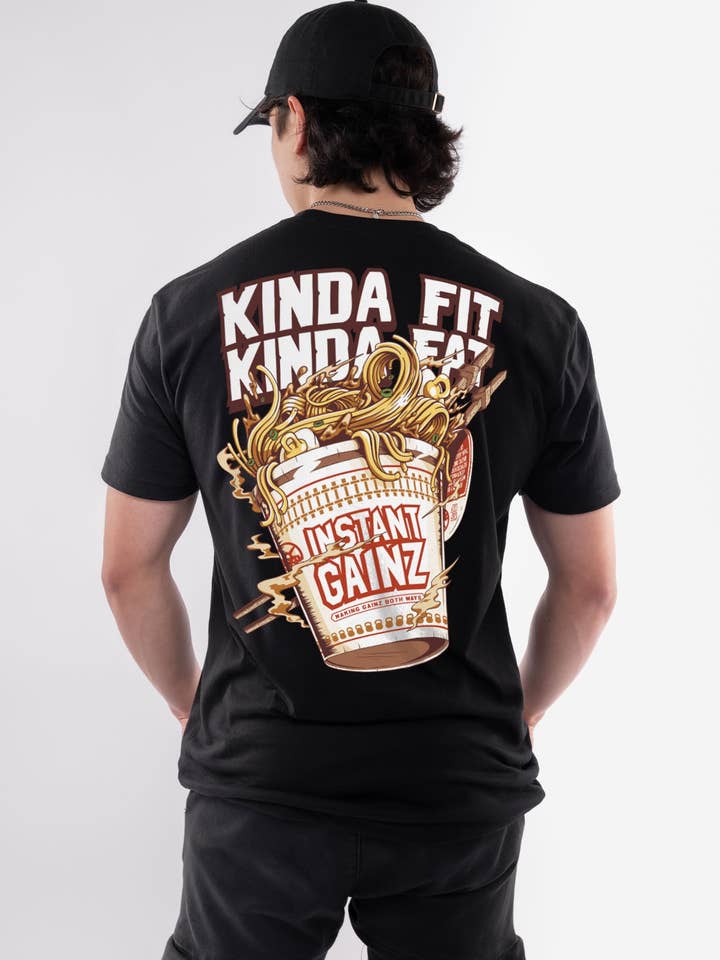 T-Shirt Mistura Exclusiva Instant Gainz por atacado de Kinda Fit Kinda Fat