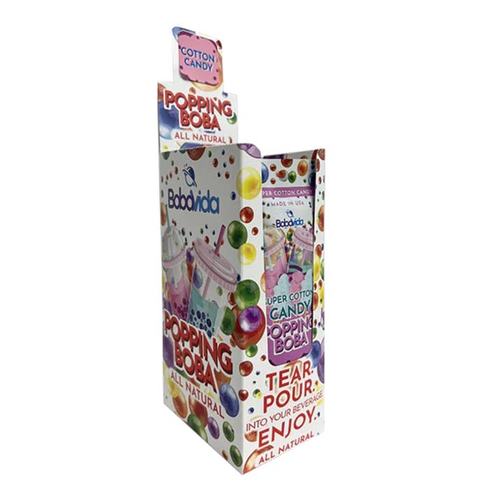 BobaVida Popping Boba Super Cotton Candy 3oz - 10ct for wholesale by I Got Your Candy