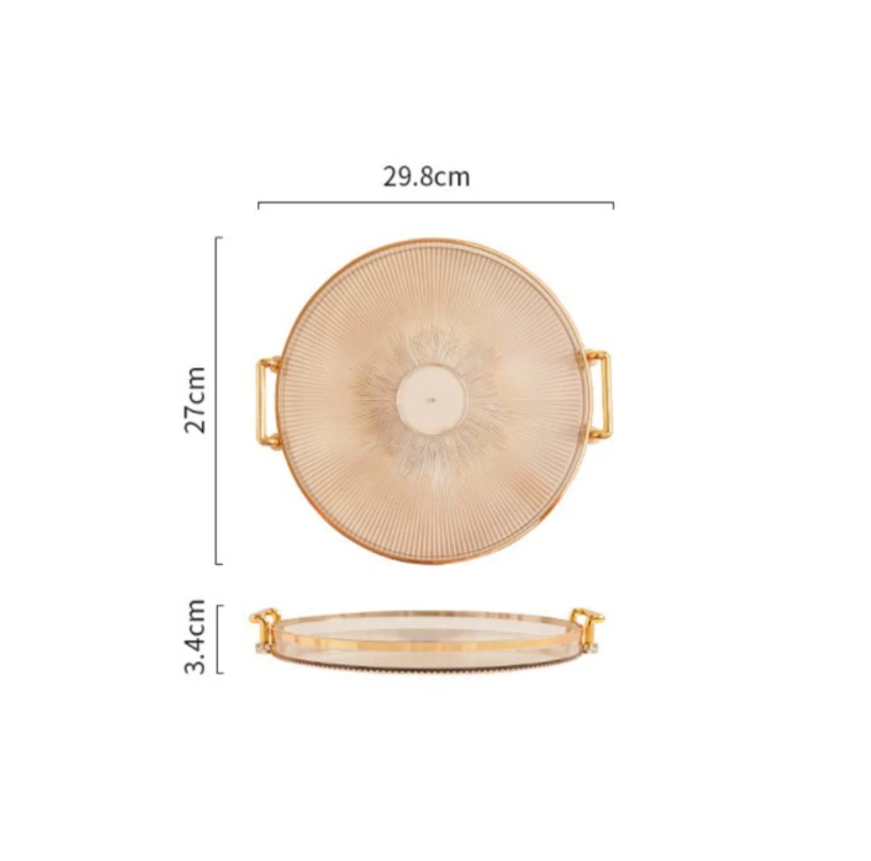 Homerely (We Cover All Import Duties) - Vendita all'ingrosso Vassoi decorativi - Vassoio portaoggetti decorativo con doppia maniglia5