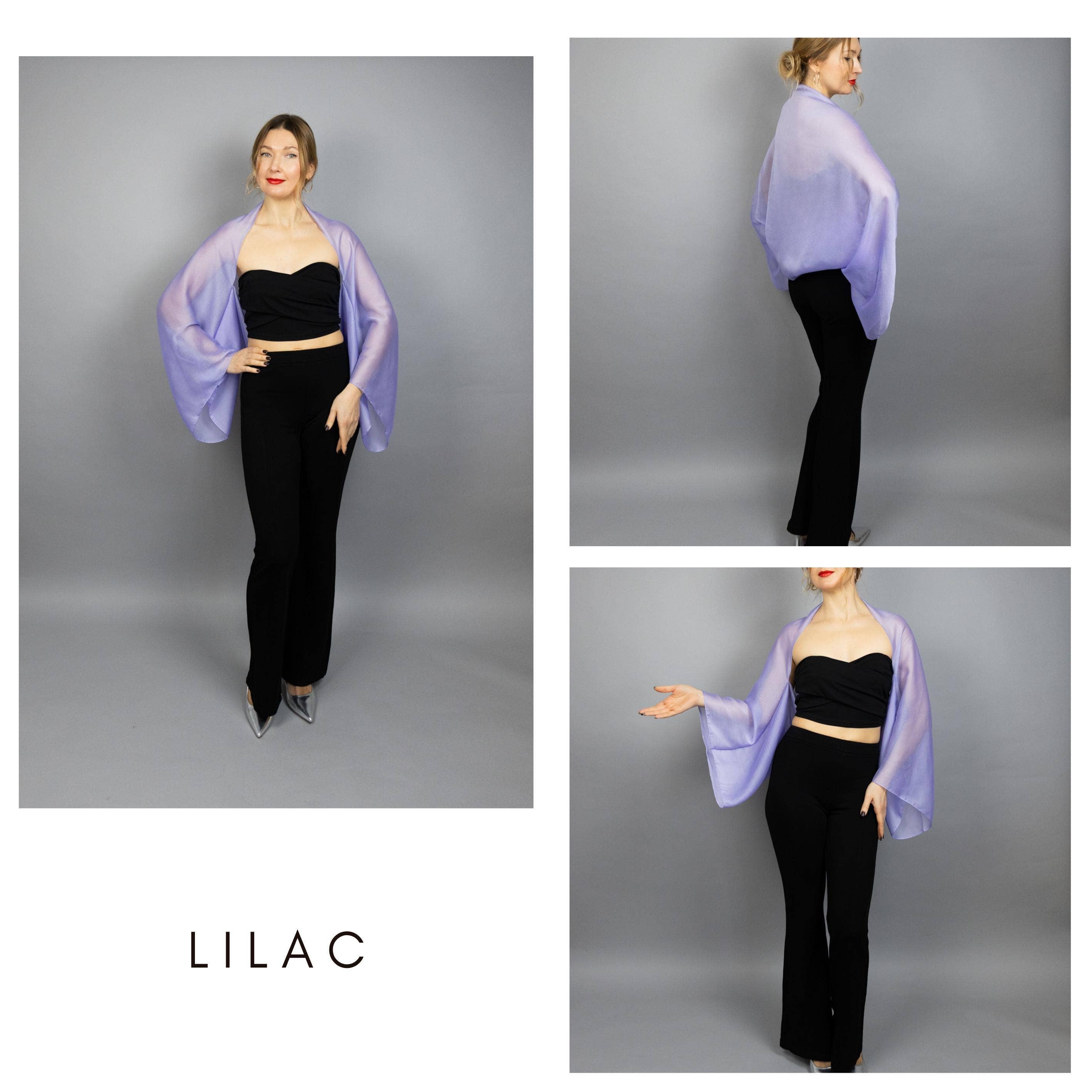 BridalSpain – wholesale Kimono – Women's – Lilac Lavender Bridesmaids Wedding Shrug Bolero1