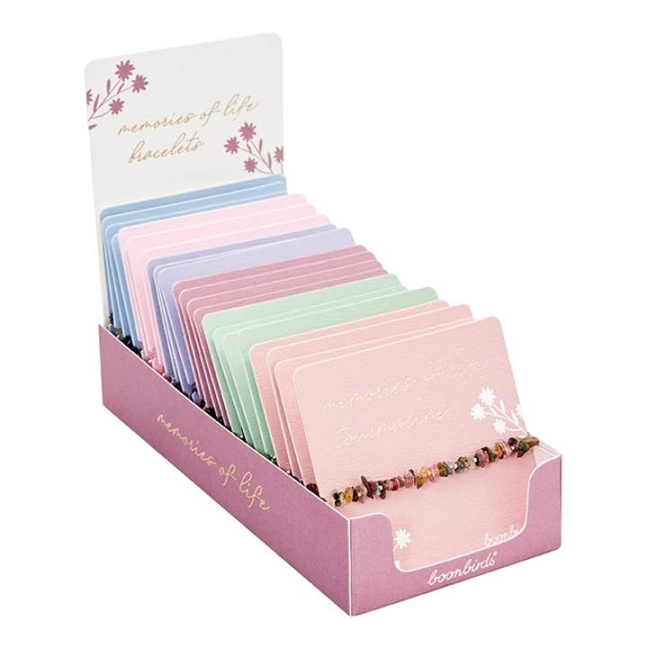 Présentoir Bracelets-Souvenirs de Vie 6X4pcs pour la vente par Crystals by HCA Jewellery