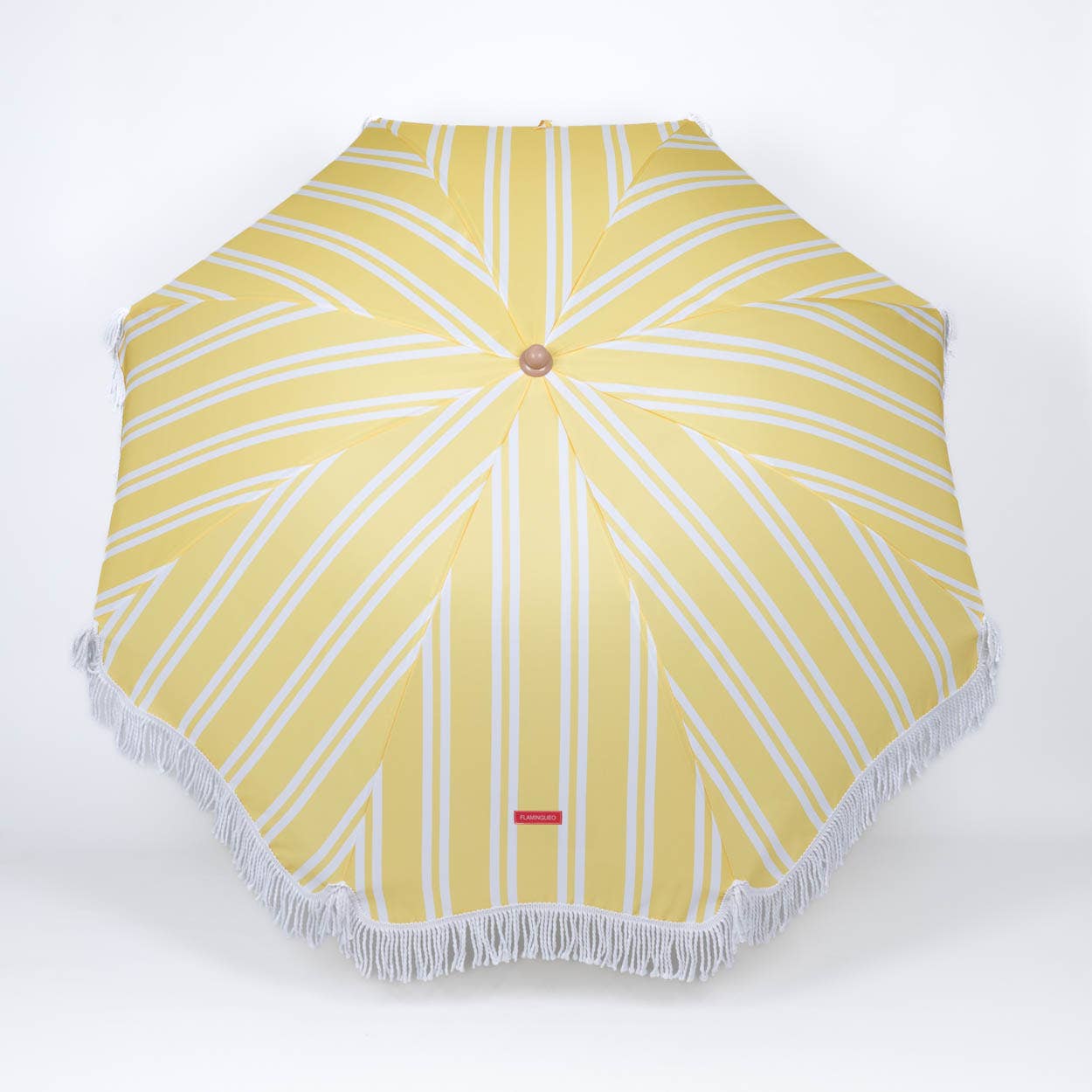 Flamingueo - Wholesale Umbrella - Women's - Yellow umbrella with thick white stripes3