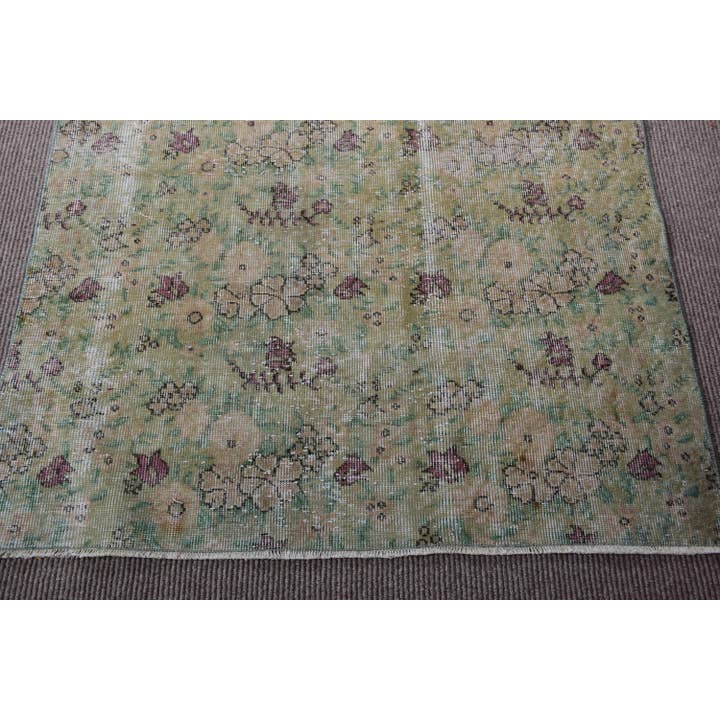 The Loom Wholesale - Wholesale Runner Rug - 3,9x6,6 ft Rug, Vintage Rug, Turkish Green Wool Camouflage Rug5
