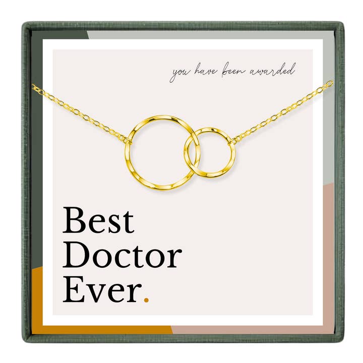 hope love shine - Wholesale Pendant/Charm Necklace - Doctor Appreciation Gift - 2 Ring Necklace Gold or Silver