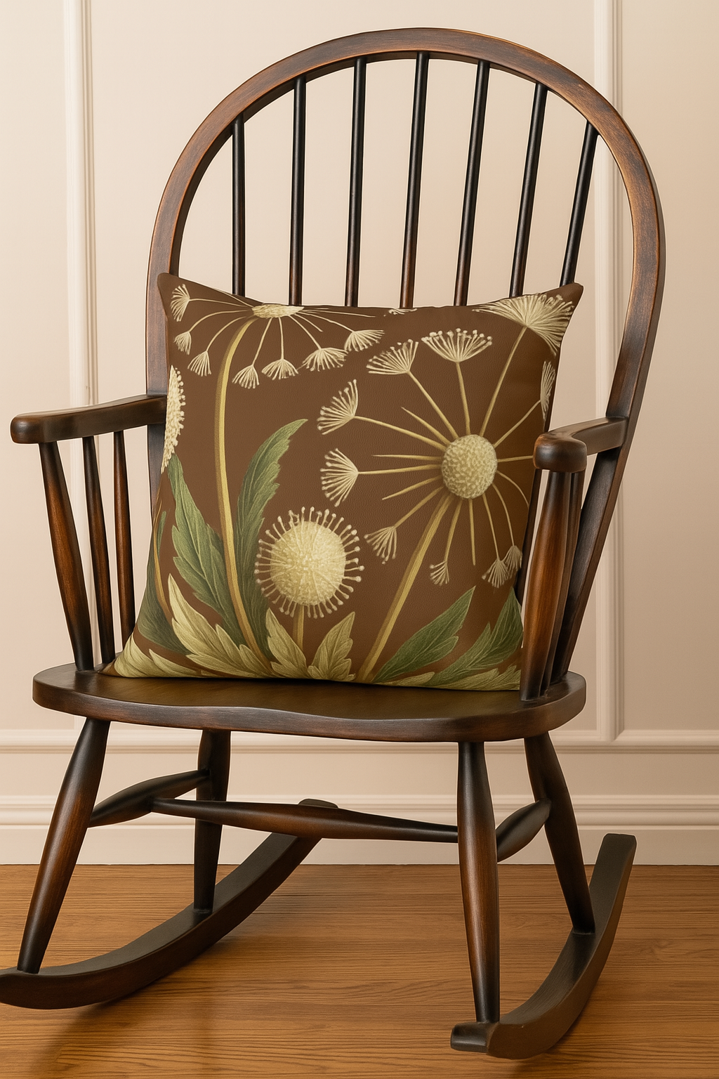 Upside Down Owl Farm - Wholesale Throw/Decorative Pillow - Botanical Dandelion Floral Throw Pillow, Earthy Vibes5