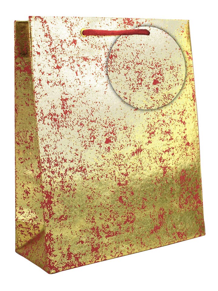 Red and Gold Crush Medium Gift Bag for wholesale by LoveVivid