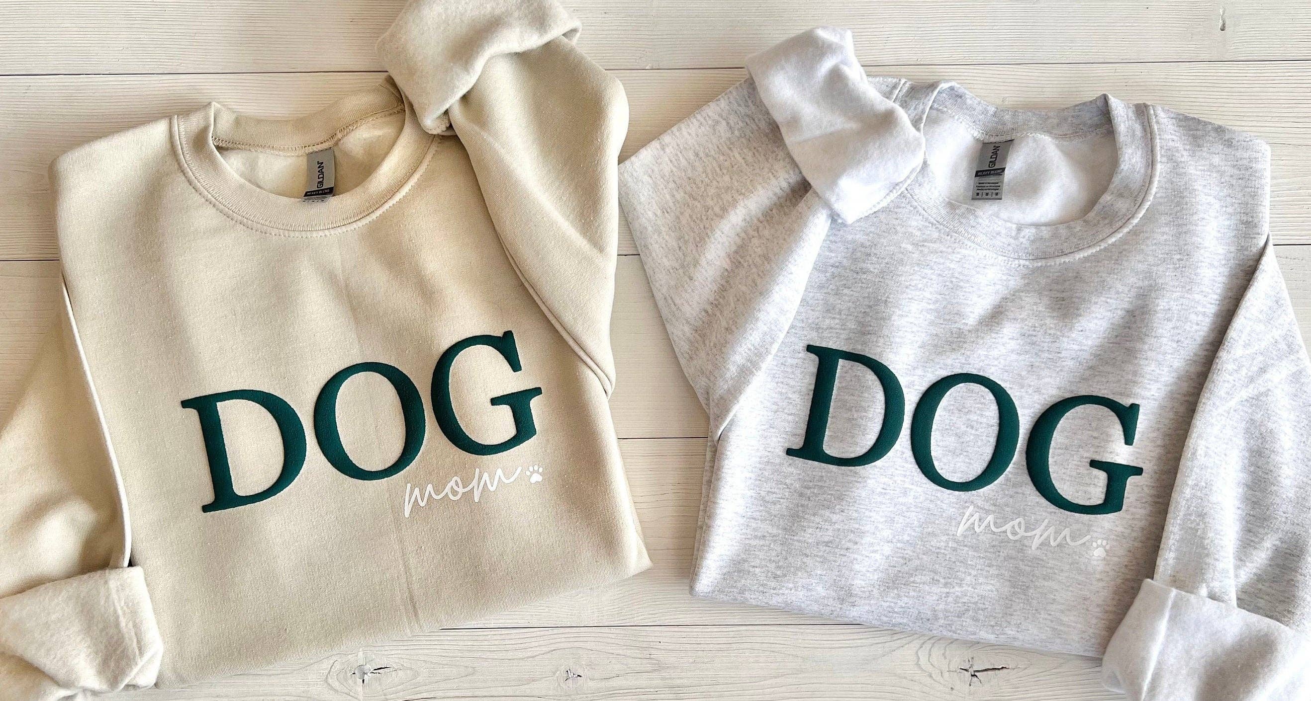 Up2ournecksinfabric - Wholesale Graphic Sweatshirt - Women's - Embossed Dog Mom Sweatshirt1