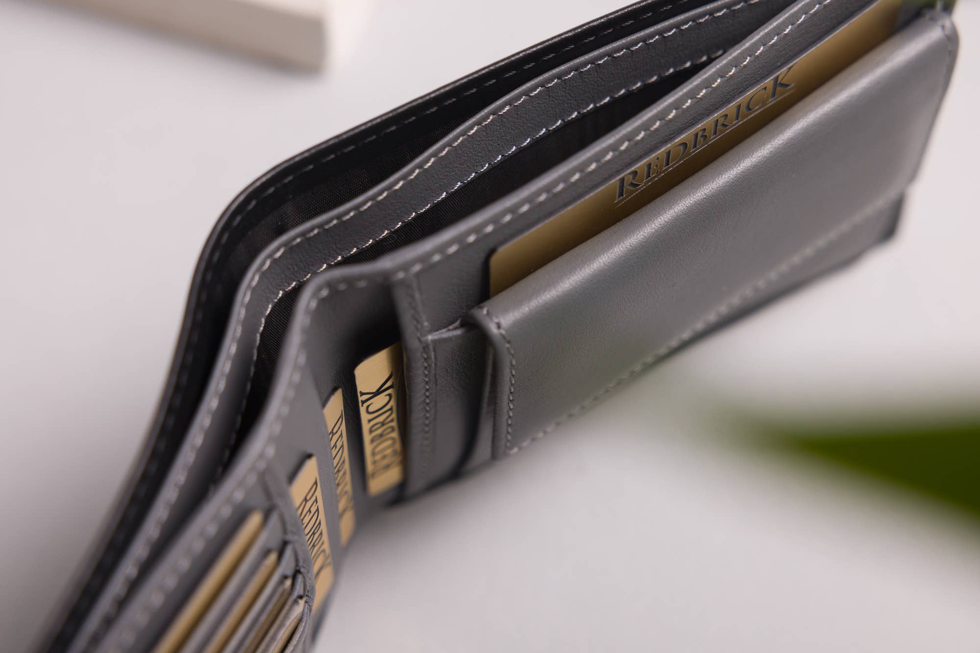 Redbrick – wholesale Wallet - Men’s – Redbrick Italian Black & Grey Bifold Leather Wallet5
