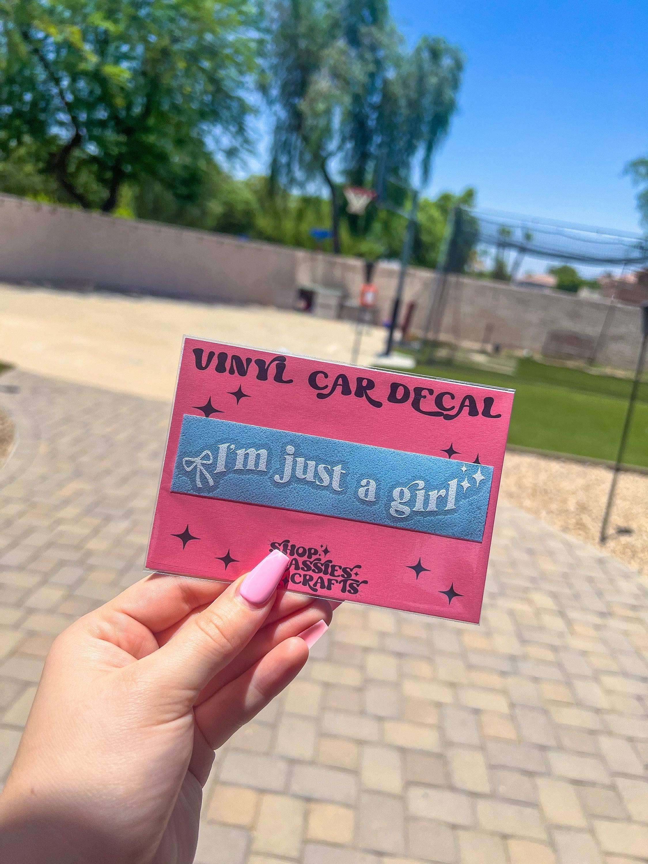 ShopCassiesCrafts – Großhandel Aufkleber – Aufkleber „Ich bin buchstäblich nur ein Mädchen“4