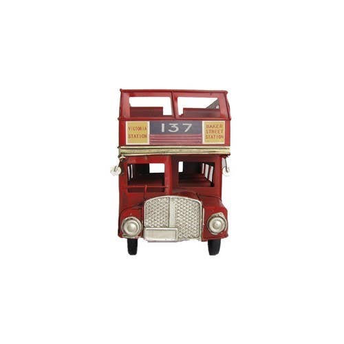 Zaer Ltd. International - Wholesale Decorative Tabletop Object - Red London Bus Model3