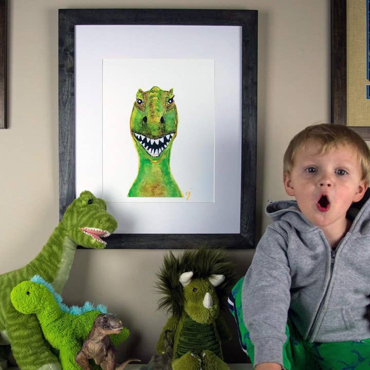 Dino Nursery Opere | Stampa per la vendita all'ingrosso da parte di claire jordan designs