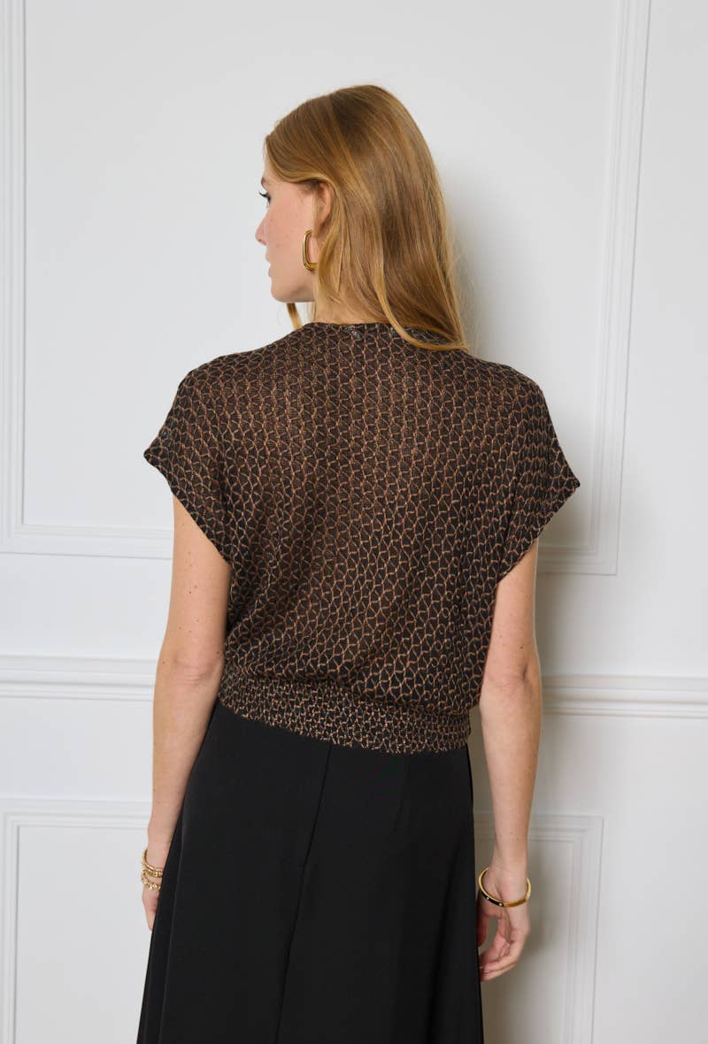 LULUMARY - Wholesale Blouse - Women's - Textured crop top H70012