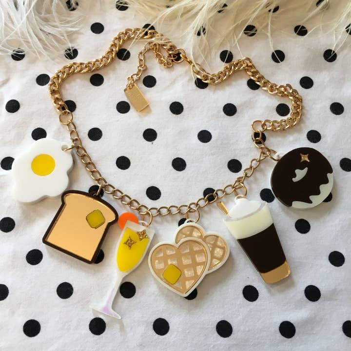 Ladies Who Brunch Acrylic Charms Necklace for wholesale by I'm Your Present