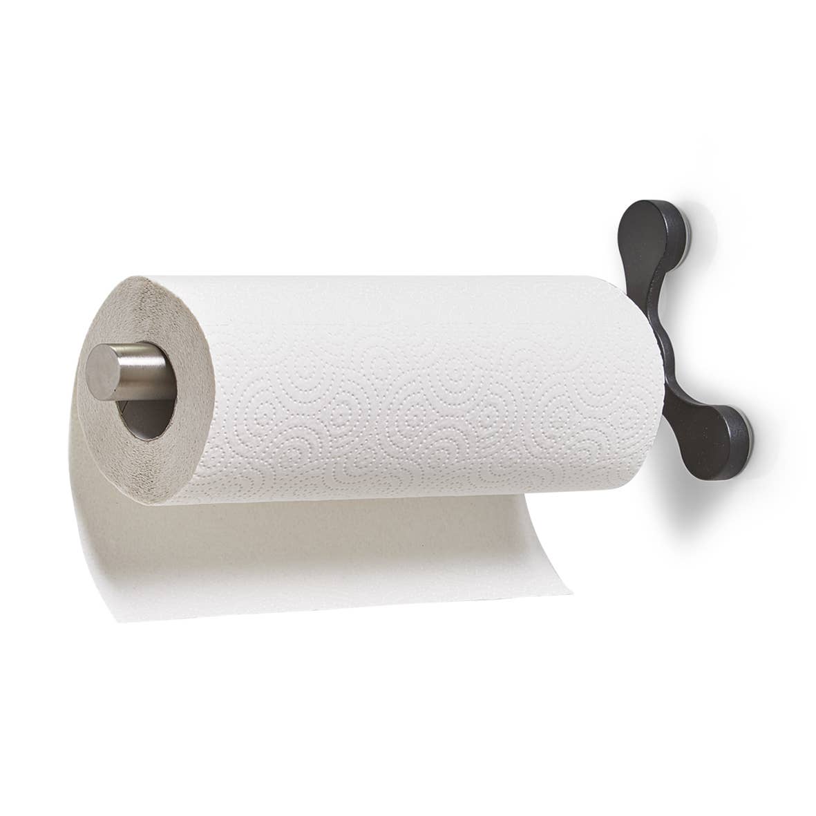 silver Paper towel holder with suction cups, stainless steel for wholesale on Faire2