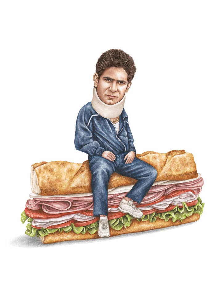 Christopher Moltisanti - Sopranos - Akvarel tryk for engroshandel hos Celebs on Sandwiches