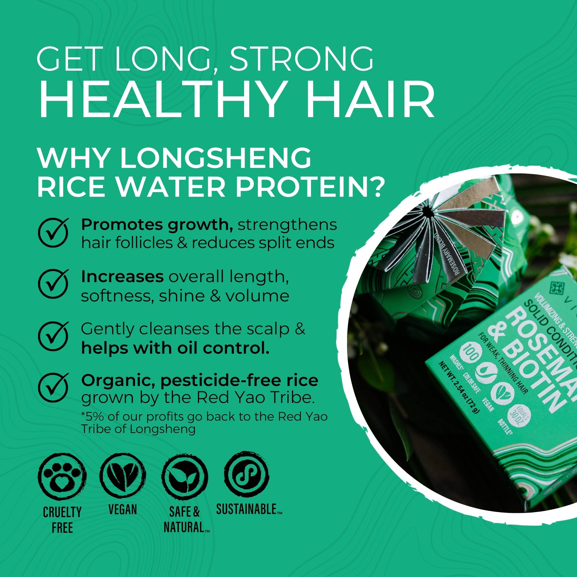 Viori Beauty – Engroshandel Fast shampoo – Rosmarin & Biotin Shampoo Bar til Volumengivende & Styrkende2