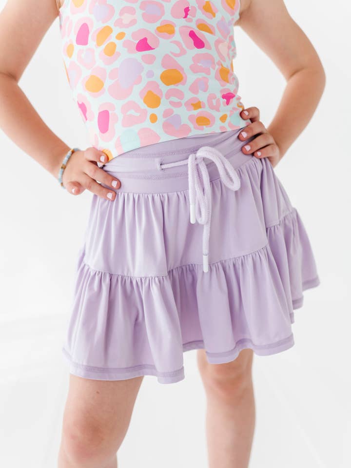 Très Violet | Jupe-short à 2 niveaux pour la vente par Made By Molly