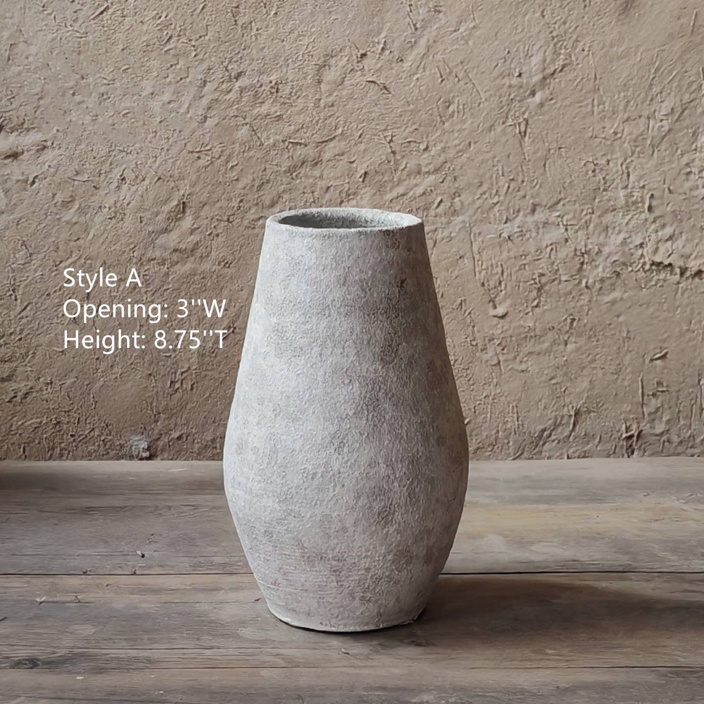 Sweet Home Deco - Vente Vases - Vase en terre cuite fait main, pot d'art en céramique blanc mat0