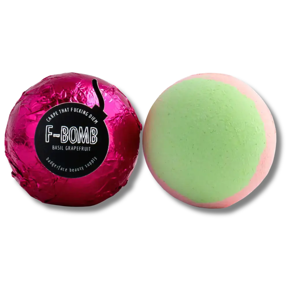 Badgerface Beauty Supply - Vente Bombe de bain/poudre effervescente pour le bain - Cadeau de jurons. Cadeaux amusants pour femmes. Une drôle de bombe de bain.1