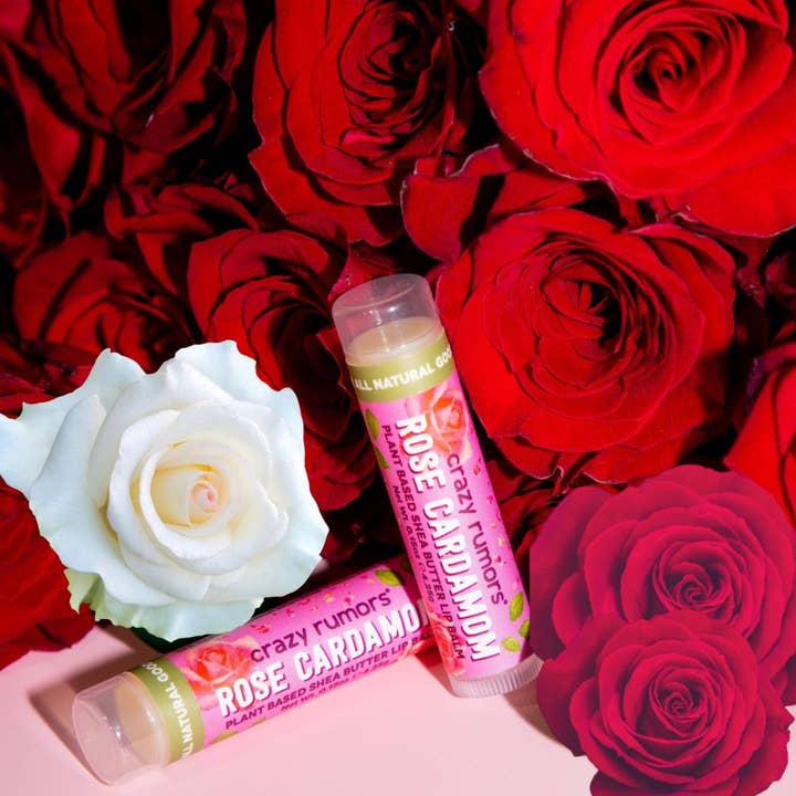 All Natural, Vegan Rose Cardamom Lip Balm for wholesale by Crazy Rumors