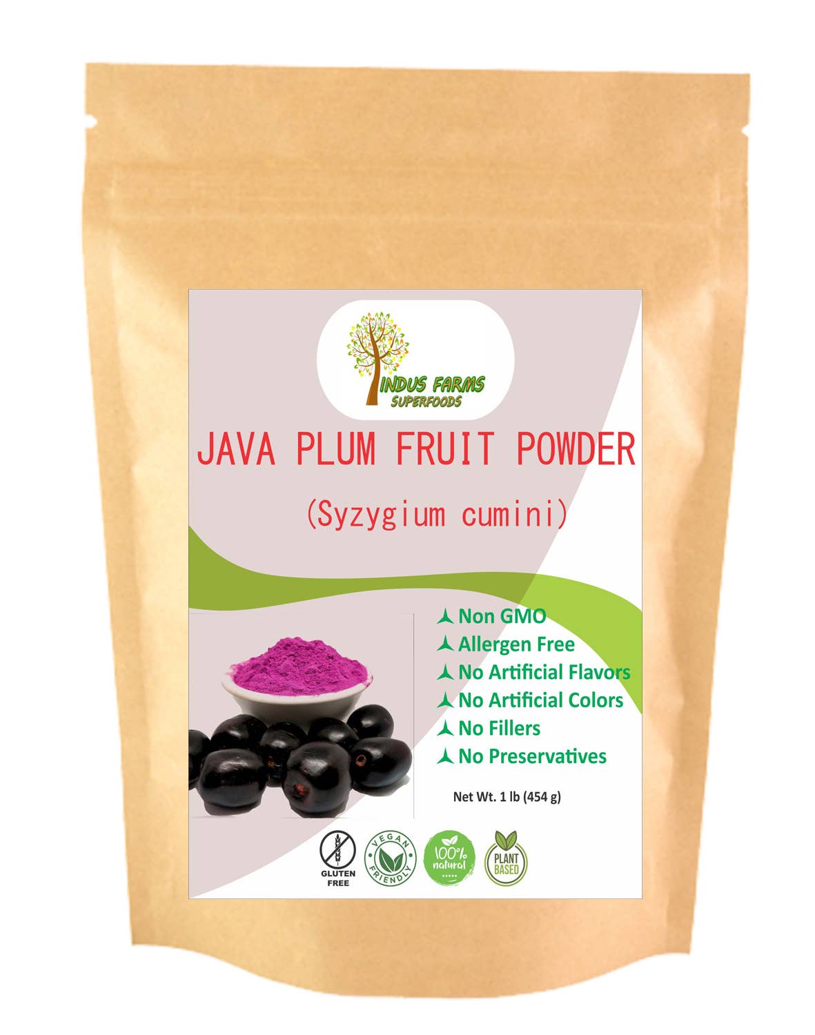 Indus Farms Superfoods - Wholesale Dried/Dehydrated Fruit - Indus Farms 100% Natural Java Plum Fruit Powder1