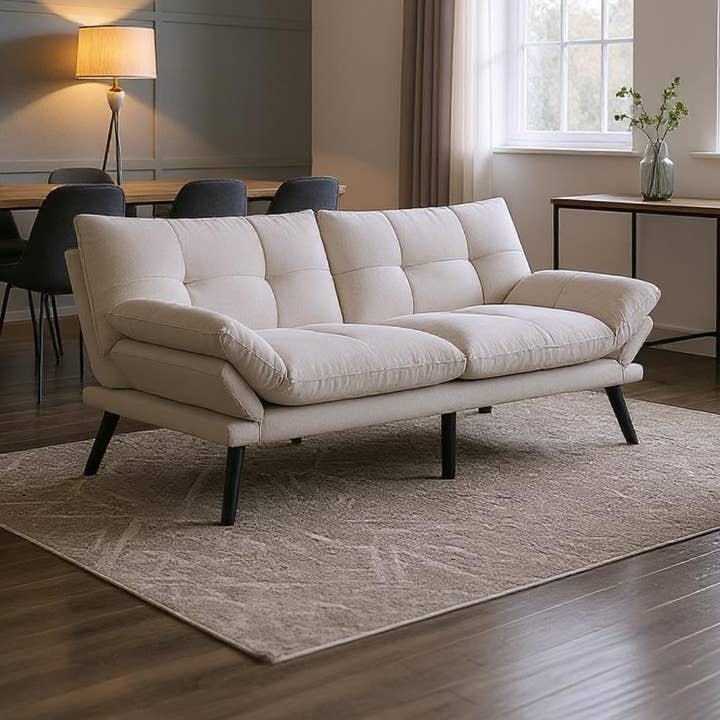 HOMYCASA DESIGN INC - Vente Canapés - Canapé-lit convertible rembourré Carmel 70" avec dossier et accoudoirs réglables10