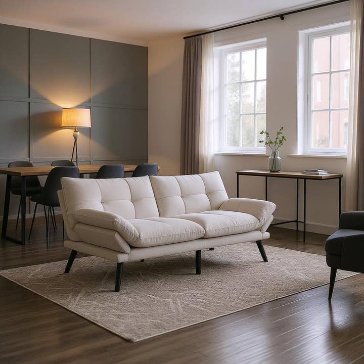 Carmel 70" Upholstered Convertible Futon Sofa Bed with Adjustable Backrest and Armrests and other Purchase Wholesale beds furniture. Free Returns & Net 60 Terms on Faire trending on Faire.