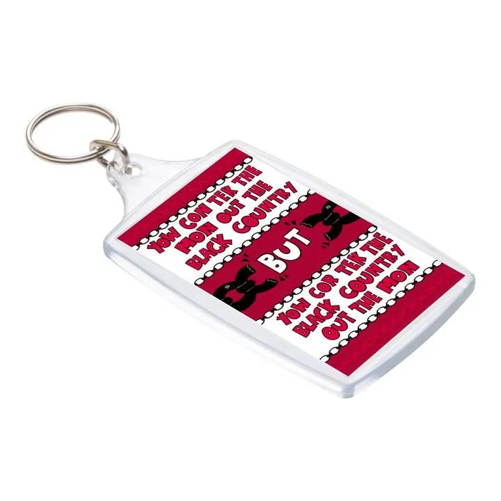 Yow Con Tek the Mon! Keyring for wholesale by Black Country Cards