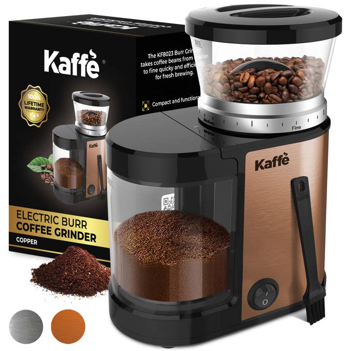 Kaffe - Wholesale Coffee Grinder - Kaffe Electric Burr Coffee Grinder Stainless Steel - 5.5 oz