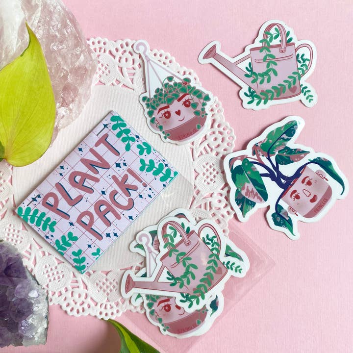 lu bremer design - Wholesale Sticker - variegated string of hearts plant sticker6