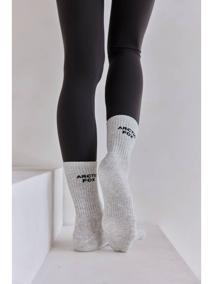 Arctic Fox & Co. - North America - Wholesale Socks - Women's - Sporty Socks - 100% Bamboo - Grey - FW2510