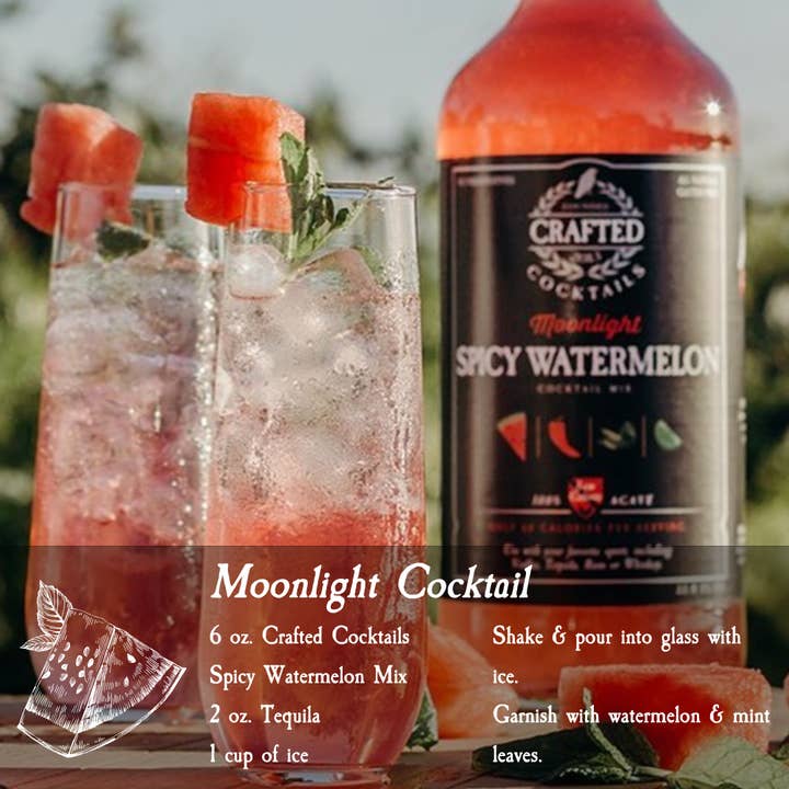 Crafted Cocktails - Wholesale Cocktail Mix/Syrup - Spicy Watermelon Nonalcoholic Cocktail Mixer