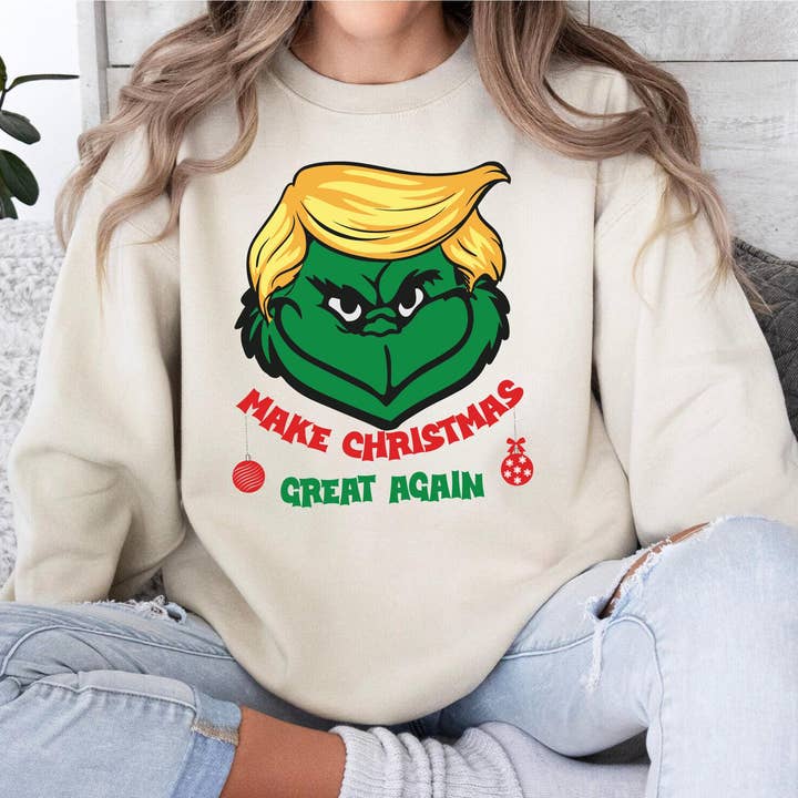 CVH DREAMY LTD - Wholesale Shirt - Unisex - Trump Make Christmas Great Again Sweater, Xmas Trump Shirt