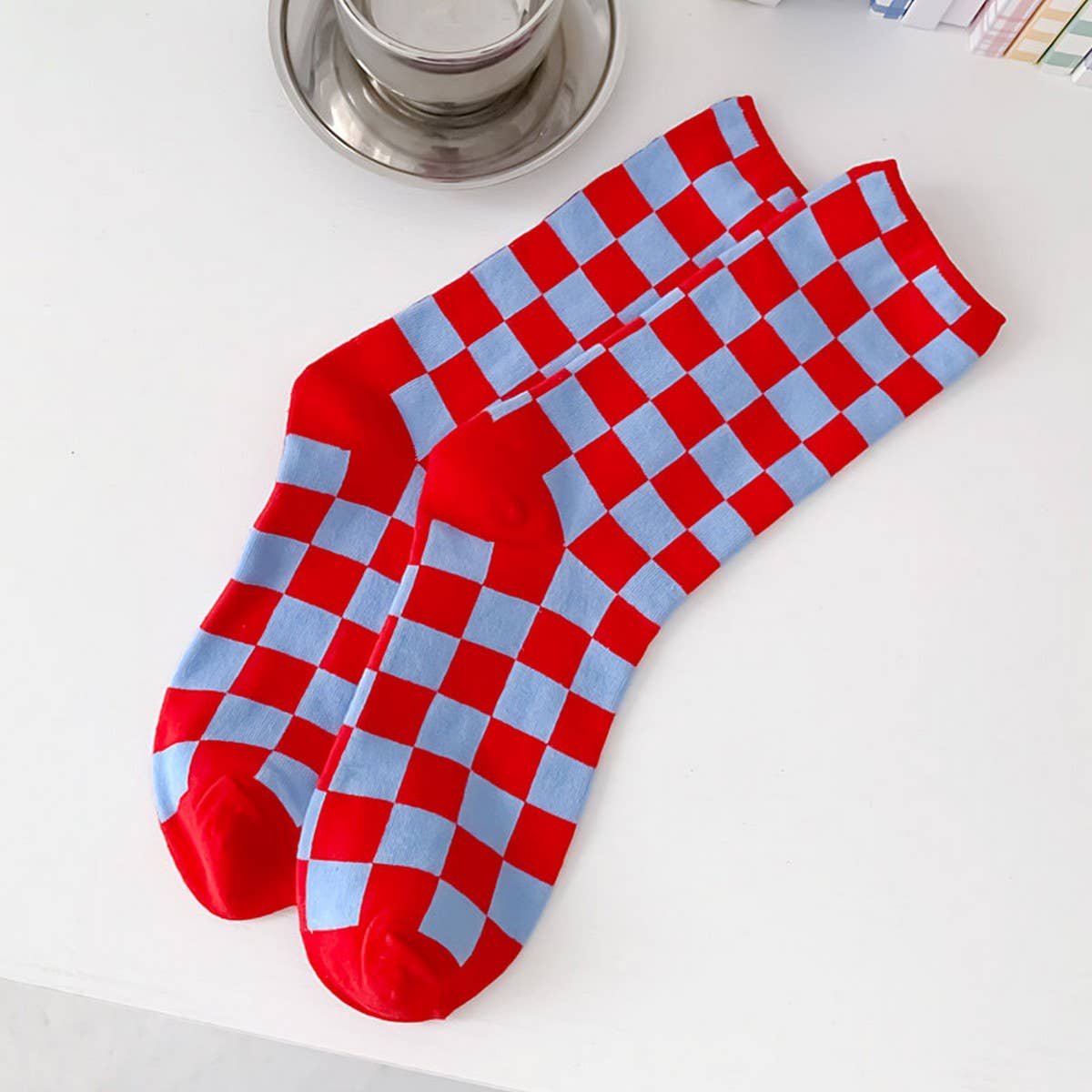 ACCITY - Wholesale Socks - Unisex - NEW ALL-PLAID MID-TUBE SOCKS FOR MEN AND WOMEN_CWMS04058