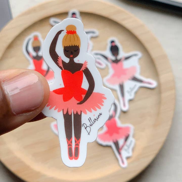 Sticker | Schwarzes Mädchen Ballerina Sticker per la vendita all'ingrosso da parte di made by Black Excellence
