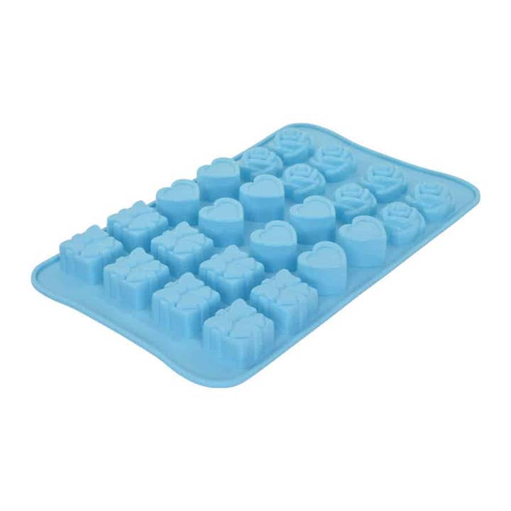 R&M International - Wholesale Chocolate/Candy Mold - Present, Heart and Rose Silicone Candy Mold2