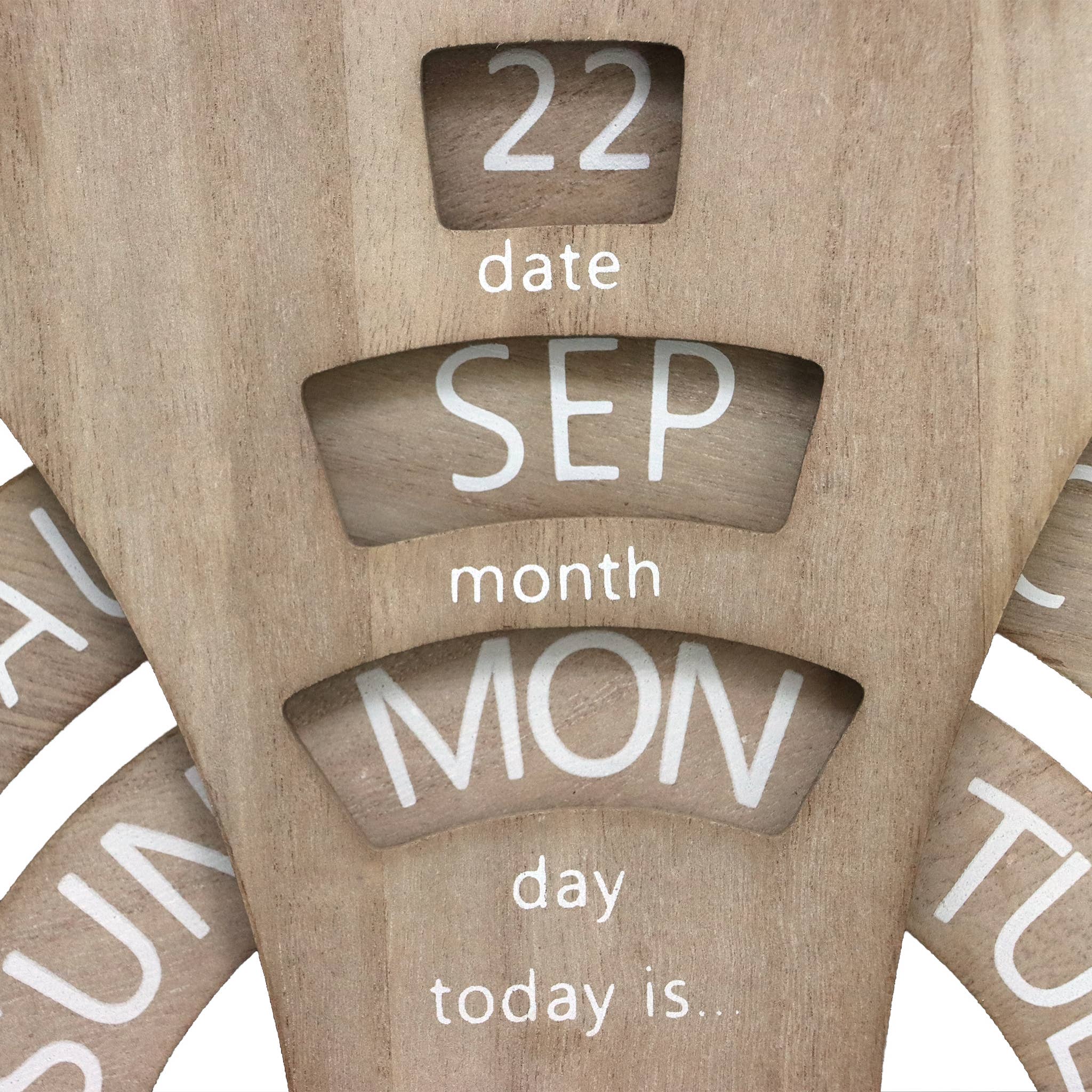 Paris Loft Inc – Calendário por atacado – Calendário perpétuo de rotação de parede de madeira rústica6