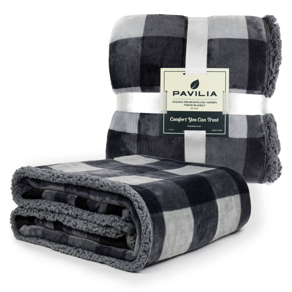 Pavilia - Vente Plaids - Plaid sherpa de Noël réversible19