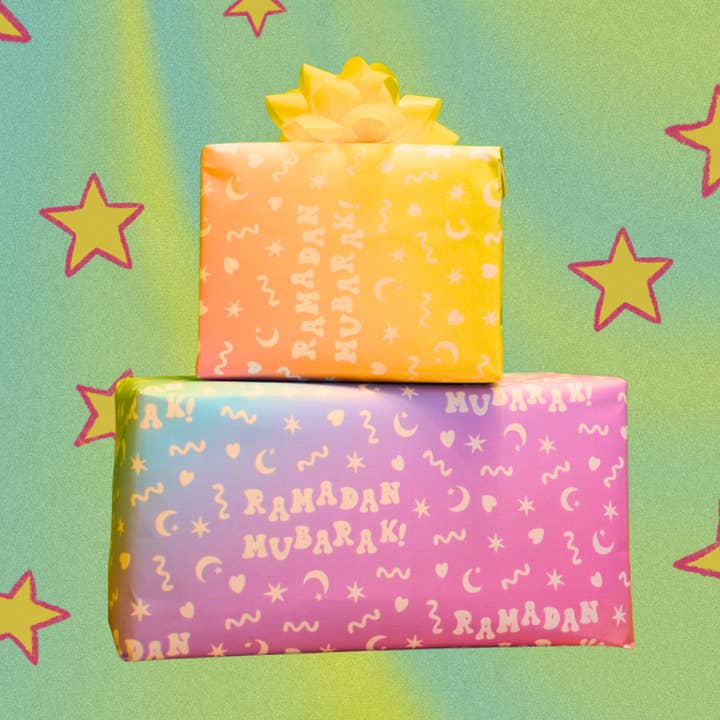 Ramadan Mubarak Pastel Wrapping Paper for wholesale by The Ramadan Edit