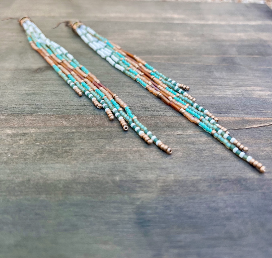 Wild Honey Pie Design - Wholesale Tassel Earrings - Boho Beaded Fringe Earrings, Handwoven Seed Bead Earrings7