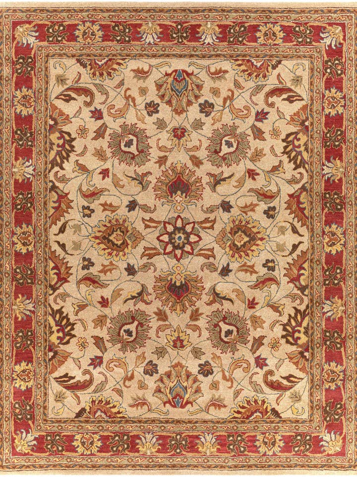 Tapis en laine tufté main Cherryfield marron et rouille 1001 pour la vente par Eastern Woven