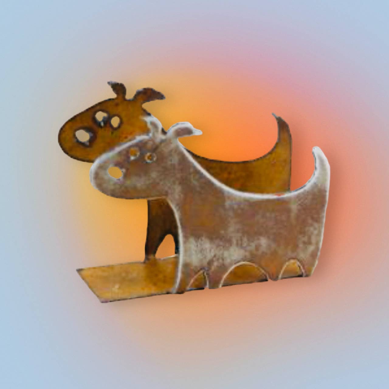 Whimsies - Wholesale Napkin Holder - Rustic metal napkin holder dog pet organization eco friendly