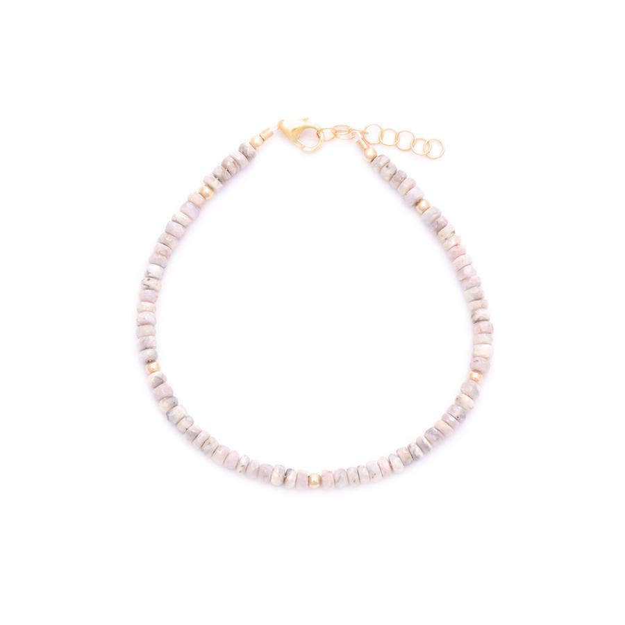 gold & gray - Wholesale Beaded Bracelet - Silverite Layering Bracelet0