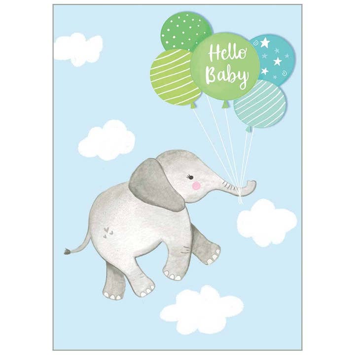 Blue Elephant - Baby Boy Card for wholesale by Legacy