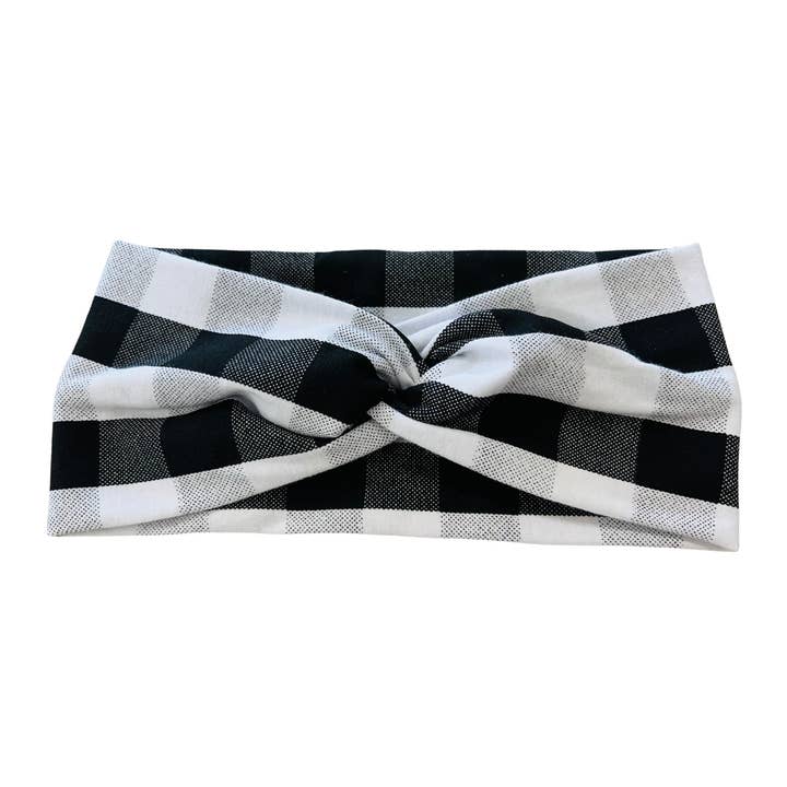 dkhandmade - Wholesale Fashion Headband - Women's - BUFFALO CHECK TURBAN HEADBAND COLLECTION