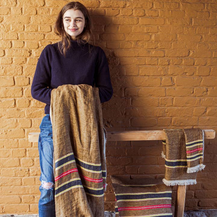 The Belgian Pillow Cover Camp Stripe for wholesale by Libeco Home